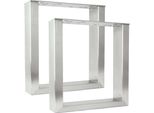 Natural Goods Berlin, Guide Per Mobili Rechteck 70X30 In Acciaio Inox, Guide Per Tavoli, Gambe Per Tavoli, Struttura Per Tavoli, Tavolo Da Pranzo, Panca, Tavolino, L40Xh43 Cm, 2 Pezzi