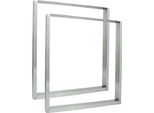Natural Goods Berlin, Guide Per Mobili Rechteck 70X30 In Acciaio Inox, Guide Per Tavoli, Gambe Per Tavoli, Struttura Per Tavoli, Tavolo Da Pranzo, Panca, Tavolino, L50Xh72 Cm, 2 Pezzi