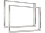 Natural Goods Berlin, Guide Per Mobili Rechteck 70X30 In Acciaio Inox, Guide Per Tavoli, Gambe Per Tavoli, Struttura Per Tavoli, Tavolo Da Pranzo, Panca, Tavolino, L90Xh72 Cm, 2 Pezzi