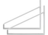 Natural Goods Berlin Supporto Per Mensola BERLIN-MITTE, Supporto Per Mensola, Supporto Per Mensola, Mensola A Muro, Supporto A Muro, Bianco, Per Mensola Da 250 Mm, 2 Pezzi