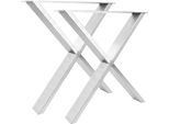Natural Goods Berlin Corse Per Mobili X-FORM, Corse Per Tavoli, Gambe Per Tavoli, Struttura Per Tavoli, Tavolo Da Pranzo, Panca, Tavolino, Acciaio Inox, L70Xh72 Cm, 2 Pezzi