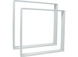 Natural Goods Berlin Mobili Rechteck, Guide Per Tavolo, Gambe Per Tavolo, Struttura Per Tavolo, Tavolo Da Pranzo, Panca, Tavolino, Bianco, L70Xh72 Cm, 2 Pezzi
