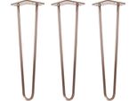 Natural Goods Berlin Gambe Hairpin, Gambe Per Capelli, Gambe Per Mobili, Gambe Per Tavoli, Oro Rosa Antico, 45 Cm, 2 Montanti, 3 Pezzi