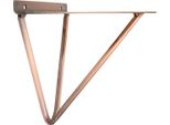Natural Goods Berlin Mensola Fhain, Mensola, Supporto Per Mensola, Mensola A Muro, Staffa A Muro, Oro Rosa Antico, Mensola Da 160 A 200 Mm, 1 Pezzo