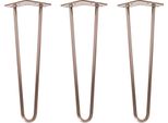 Natural Goods Berlin Gambe Hairpin, Gambe Per Capelli, Gambe Per Mobili, Gambe Per Tavoli, Oro Rosa Antico, 40 Cm, 2 Montanti, 3 Pezzi