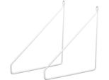 Natural Goods Berlin Supporto Per Mensola Pankow, Supporto Per Mensola, Supporto Per Mensola, Mensola A Muro, Supporto A Muro, Bianco, Per Mensola Da 200 Mm, 2 Pezzi