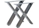 Natural Goods Berlin Mobili X-FORM, Guide Per Tavolo, Gambe Per Tavolo, Struttura Per Tavolo, Tavolo Da Pranzo, Panca, Tavolino, Industriale, L40Xh42 Cm, 2 Pezzi