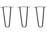 Natural Goods Berlin Gambe Hairpin, Gambe A Forcina, Gambe Per Mobili, Gambe Per Tavoli, Antracite Industriale, 20 Cm, 2 Montanti, 3 Pezzi