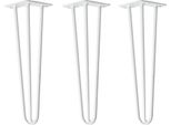 Natural Goods Berlin Gambe Hairpin, Gambe A Forcina, Gambe Per Mobili, Gambe Per Tavoli, Bianco, 40 Cm, 3 Montanti, 3 Pezzi