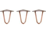 Natural Goods Berlin Gambe Hairpin, Gambe Per Capelli, Gambe Per Mobili, Gambe Per Tavoli, Oro Rosa Antico, 15 Cm, 2 Montanti, 3 Pezzi
