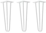 Natural Goods Berlin Gambe Hairpin, Gambe A Forcina, Gambe Per Mobili, Gambe Per Tavoli, Bianco, 35 Cm, 3 Montanti, 3 Pezzi