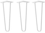 Natural Goods Berlin Gambe Hairpin, Gambe A Forcina, Gambe Per Mobili, Gambe Per Tavoli, Bianco, 35 Cm, 2 Montanti, 3 Pezzi