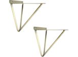 Natural Goods Berlin Mensola Fhain, Mensola, Supporto Per Mensola, Mensola A Muro, Mensola A Muro, Oro Antico, Mensola Da 160 A 200 Mm, 2 Pezzi