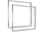 Natural Goods Berlin, Guide Per Mobili Rechteck 70X30 In Acciaio Inox, Guide Per Tavoli, Gambe Per Tavoli, Struttura Per Tavoli, Tavolo Da Pranzo, Panca, Tavolino, L60Xh72 Cm, 2 Pezzi