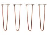 Natural Goods Berlin Gambe Hairpin, Gambe Per Capelli, Gambe Per Mobili, Gambe Per Tavoli, Oro Rosa Antico, 40 Cm, 2 Montanti, 4 Pezzi