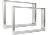 Natural Goods Berlin, Guide Per Mobili Rechteck 70X30 In Acciaio Inox, Guide Per Tavoli, Gambe Per Tavoli, Struttura Per Tavoli, Tavolo Da Pranzo, Panca, Tavolino, L60Xh40 Cm, 2 Pezzi