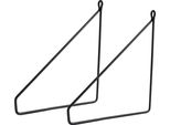 Natural Goods Berlin Supporto Per Mensola Pankow, Supporto Per Mensola, Supporto Per Mensola, Mensola A Muro, Supporto A Muro, Nero, Per Mensola Da 200 Mm, 2 Pezzi