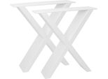 Natural Goods Berlin, Guide Per Mobili X-FORM, Guide Per Tavoli, Gambe Per Tavoli, Struttura Per Tavoli, Tavolo Da Pranzo, Panca, Tavolino, Bianco, L40Xh42 Cm, 2 Pezzi
