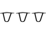 Natural Goods Berlin Gambe Hairpin, Gambe A Forcina, Gambe Per Mobili, Gambe Per Tavoli, Nero, 10 Cm, 2 Montanti, 3 Pezzi