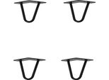 Natural Goods Berlin Gambe Hairpin, Gambe A Forcina, Gambe Per Mobili, Gambe Per Tavoli, Nero, 10 Cm, 2 Montanti, 4 Pezzi