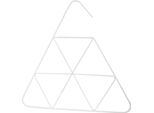 Natural Goods Berlin Porta Sciarpe Triangel, Gancio Per Cravatte, Porta Cinture, Guardaroba, Sciarpe, Cinture, Calze, Gioielli, Acciaio Rotondo 4 Mm, Bianco, 1 Pezzo