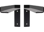 Natural Goods Berlin Supporto Per Scaffale Zehlendorf, Supporto Per Scaffale, Metallo, Montaggio A Parete, Supporto Per Scaffale, Scaffale A Parete, Stretto Per Cucina E Ufficio, Nero, 2 Pezzi