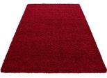Life Shaggy Tappeto Pelo Lungo Rettangolo 60X110Cm Rosso