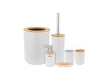 Teesa TSA0400 Set Di Accessori Da Bagno 6 Pezzi, Bianco