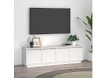 Maison Exclusive - Mobile Tv Bianco 156X37X45 Cm In Legno Massello Di Pino