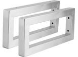 Natural Goods Berlin Supporto A Parete Rechteck, Supporto Per Mensola, Supporto A Parete, Lavabi, Supporto Per Mensola, Acciaio Inox, 350 Mm, 2 Pezzi