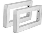 Natural Goods Berlin Supporto A Parete Rechteck, Supporto Per Mensola, Supporto A Parete, Lavabi, Supporto Per Mensola, Acciaio Inox, 300 Mm, 2 Pezzi