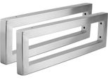 Natural Goods Berlin Supporto A Parete Rechteck, Supporto Per Mensola, Supporto A Parete, Lavabi, Supporto Per Mensola, Acciaio Inox, Profondità 500 Mm, 2 Pezzi