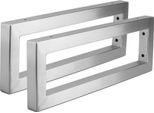 Natural Goods Berlin Supporto A Parete Rechteck, Supporto Per Mensola, Supporto A Parete, Lavabi, Supporto Per Mensola, Acciaio Inox, Profondità 450 Mm, 2 Pezzi