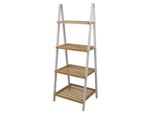 Dochtmann Scaffale A 4 Piani, Forma A, 40X30X109 Cm, Bianco, Bambù