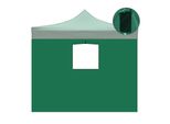 Telo Laterale 3X2Mt Verde Impermeabile Con Finestra Per Gazebo Richiudibile 3X3Mt