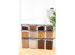 Hermia Concept, BNMPEGYAR12-81115, Set Di Contenitori (12 Pezzi), 100 % Plastica, Antracite, 14 X 10 X 10 Cm