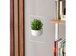 Evila Originals, Parapetto - Bianco, Vaso Decorativo, Bianco, 100 % Metallo, 25 X 17 X 40 Cm