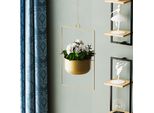 Evila Originals, Parapetto - Oro, Vaso Decorativo, Oro, 100 % Metallo, 25 X 17 X 40 Cm