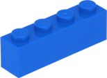 Lego® 10 Pezzi 3010 Mattoncini 1X4 Parte Basic 10 Blu