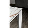 Tavolo Allungabile Da 120Cm A 170Cm Moderno Top In Vetroceramica Su Vetro Temperato Marmo Calacatta Borghini