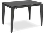 Tavolo Allungabile Da 120Cm A 170Cm Moderno Top In Vetroceramica Su Vetro Temperato Grigio Grafite
