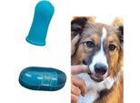 Inf Spazzolino Per Dita Per Animali Domestici - Spazzolino In Silicone Per Cani E Gatti Blu