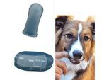 Inf Spazzolino Per Dita Per Animali Domestici - Spazzolino In Silicone Per Cani E Gatti Bianco