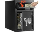 Vevor Cassaforte A Caduta Cassaforte A Caduta Da 1,2 Piedi Cubi Con Ampia Fessura Di Inserimento Nella Parte Anteriore, Cassaforte A Caduta Con Tastiera Digitale E 2 Livelli E Chiavi Di Riserva Per Contanti E Documenti Bancari