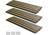 Rampa Con Cordolo In Gomma Succebuy, Portata 15 Tonnellate, Altezza 66 Mm, Rampa Con Catarifrangenti Gialli, Ideale Per Magazzini, Garage, Passerelle E Rampe Di Carico (Set Di 3)
