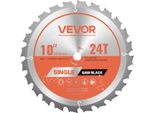 Lama Per Sega Circolare Vevor (254 Mm φ & 24 Denti Affilati & 2,5 Mm Di Spessore) Ideale Per Legno Compensato Osb Duro, Compatibile Con Sega Circolare, Lama In Lega Con Estrattori Di Calore A Riduzione Del Rumore