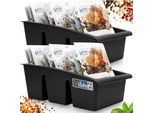 Vilde | Contenitore Per Spezie - Nero - 25 X 19 X 9 Cm - 2 Pezzi - Organizzazione Della Cucina