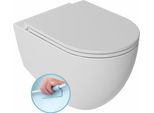 Wc Sospeso Infinity, Senza Bordo, 36,5X53 Cm, Bianco Opaco