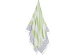 Buzz Hammam Towel Xl - Verde Blu - Telo Mare - Cotone - Sauna - Benessere - Piscina - Foulard - Asciugamano Da Bagno - Yoga - Strisce - 100 X 180 Cm