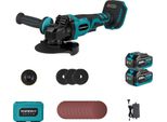 Smerigliatrice Angolare, Velocità Regolabile, Motore Brushless, 2 Batterie